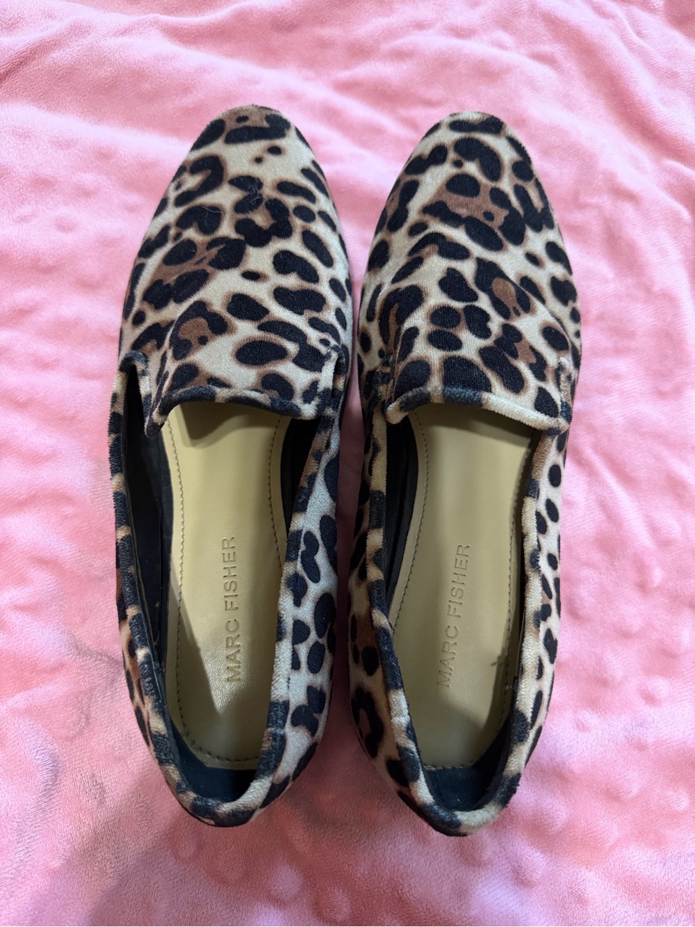 Marc Fisher Leopard-Print Slip-On Loafers in Brown and Black